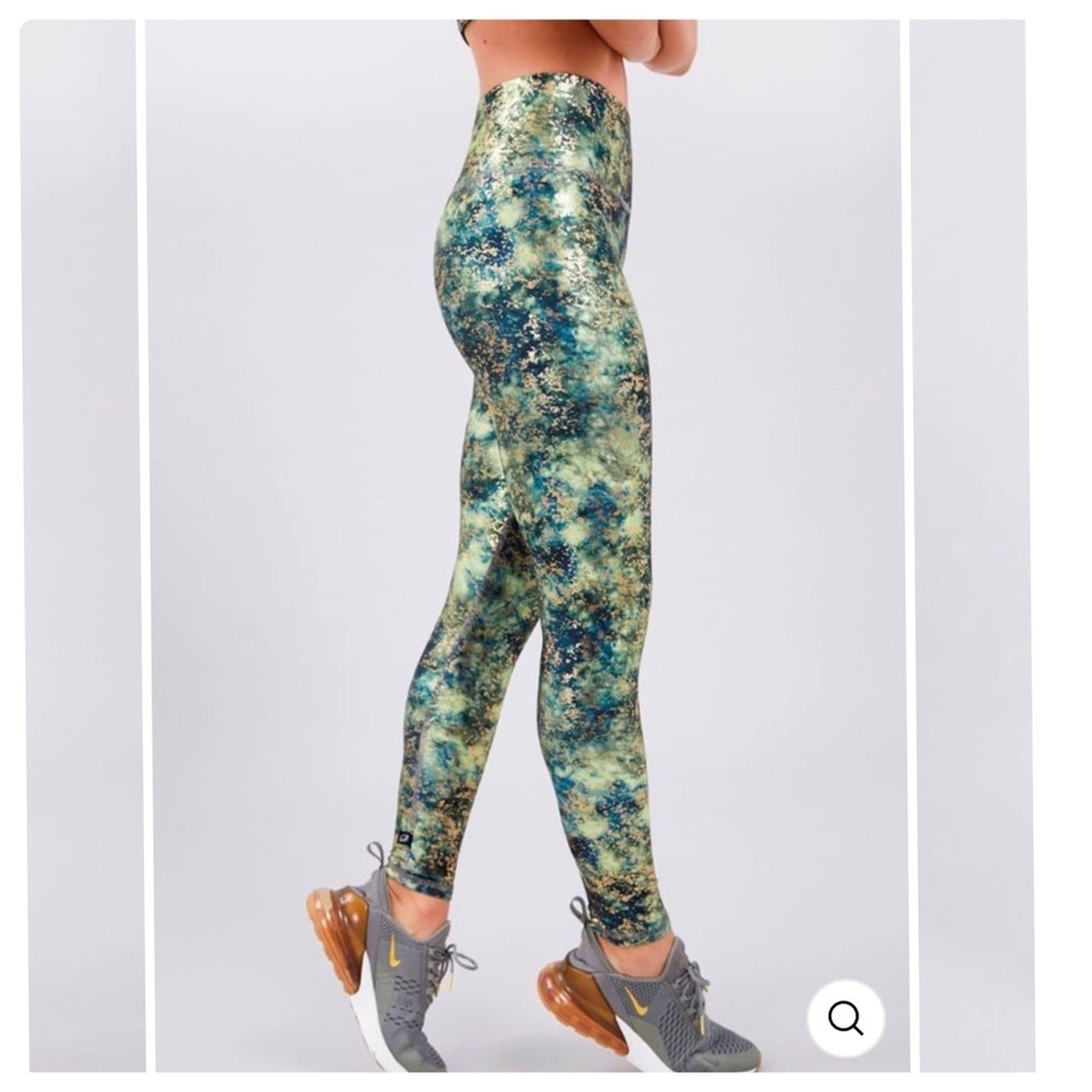 Terez Canopy Haze Balayage Super High Band Leggings Size Small